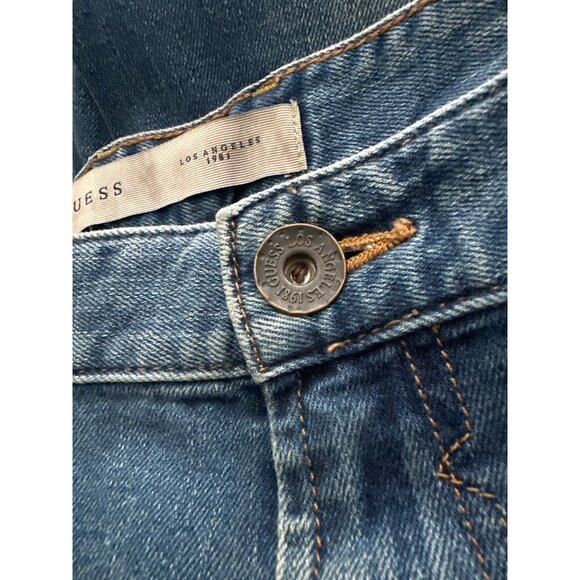 Guess Jeans Relaxed Leg Jeans Y2K Whisker Logo Pockets Cotton Size 38x32 - Picture 6 of 6